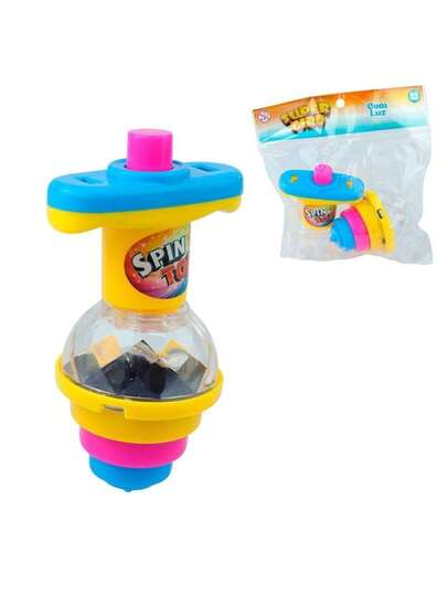 Pião Com Lançador com Luz Super Giro Infantil Brinquedo