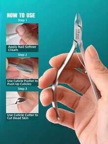 Ultraostre cążki do skórek ze stali nierdzewnej, trymer do skórek, obcinacz do paznokci, precyzyjne usuwanie martwego naskórka i obcinacz do wrastających paznokci, narzędzie do pielęgnacji paznokci i pedicure na odciski, przenośna konstrukcja – idealne do salonu i użytku domowego, obcinacz do grubych paznokci, wytrzymałe cążki, narzędzia do manicure i pedicure dla kobiet i mężczyzn