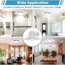 Bathroom Exhaust Fan With Light, 20W Bathroom Fan With LED Light Combo, 110 CFM 1.5 Sones Quiet Bathroom Vent Fan, Suitable For Toilet, Office, Hotel - White - View 11