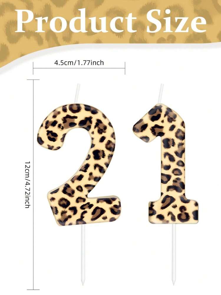 Nến trang trí bánh kem họa tiết da báo màu sáng số 0-9 dùng cho tiệc sinh nhật kỷ niệm chủ đề động vật - Nhiều màu - Xem 7