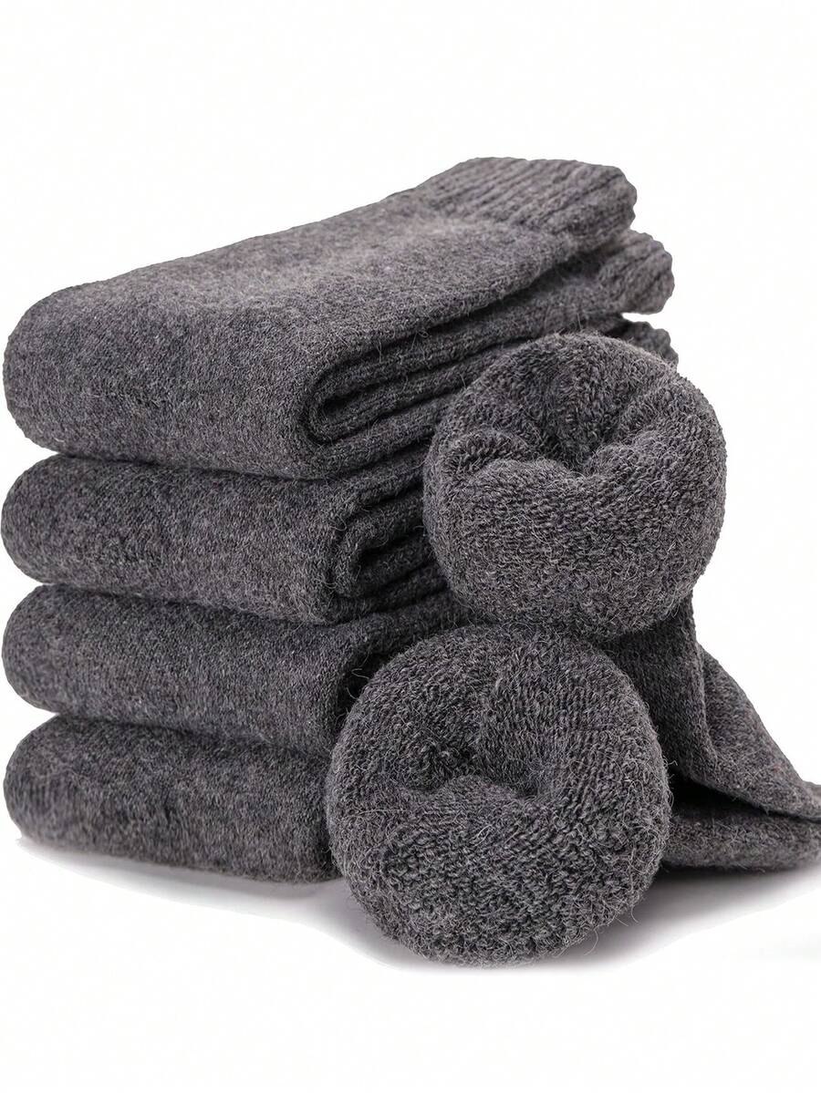 5 đôi tất len Merino, ấm áp cho mùa đông, đi bộ đường dài, thoải mái và ấm áp - Nhiều màu - Xem 1
