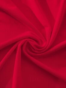 فستان حريري مع أكمام مكشكشة، فستان ضيق بخصر مفرغ للكريسماس، فستان بيبي دول، ملابس داخلية مثيرة، ملابس نوم مثيرة - الأحمر - مشاهدة 6