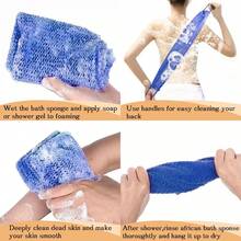 2件/1件非洲网状去角质浴巾套装，双面设计，可轻柔/粗磨去角质，有效身体磨砂，淋浴背部磨砂器，优质网状材料，方便系带设计，丝瓜络浴巾，身体海绵，令肌肤光滑，适合日常使用。 - 彩色 - 查看 4