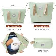 Flieks Luggage Set With Toiletry Bag, Hard-Shell Trolley Suitcase Set, School Trip Essentials For Student Dormitories, Student Essentials For University, Robust Travel Suitcases And Suit Bags, Hand Luggage Set, Travel Suitcase, 4 Wheels, ABS Material, TSA Lock - 綠色 - 查看 4