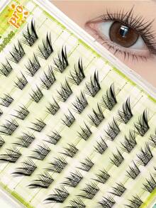 60 pezzi di ciglia finte con riccio C-CC, aspetto naturale - senza bisogno di colla, leggere per uso quotidiano, riutilizzabili, applicazione facile in 3 secondi, ciglia finte autoadesive senza colla - ciglia a pressione istantanee in 3 secondi, riutilizzabili con tenuta forte, senza bisogno di colla appiccicosa