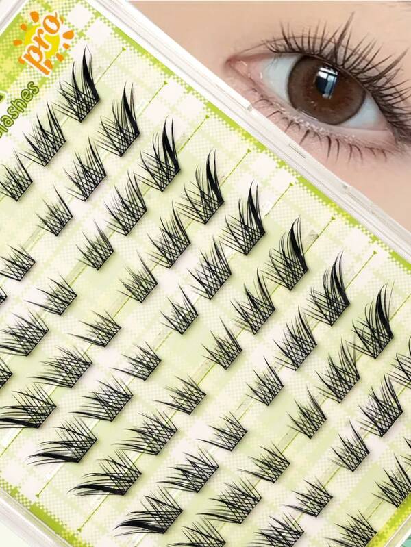 60PCS C-CC Curl Natural Look False Eyelashes – No Glue Needed, Lightweight Daily Wear, Reusable, Easy 3-Second Application,Self-Adhesive No Glue False Eyelashes – Instant 3-Second Press-On Lashes, Reusable With Strong Hold, No Messy Glue Needed