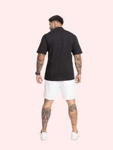 Kit 2 Oversized Premium Cotton T-Shirts Street Style Father's Day Gift - Svarta och blå jeans - Visa 9
