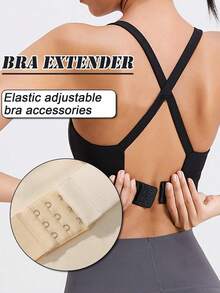 3pcs 2 Hook Bra Strap Extenders, Comfortable Adjustable Bra Straps, No Bra Look, Ladies Lingerie And Underwear Accessories, Soft Adjustable Bra Extenders, White And Beige - Comfortable Fit 2 Hook Design, Enhanced Support, Breathable Polyester Fabric, Perfect For Casual Wear Or Travel, Bra Comfortable Accessories, Ladies Bra Extenders Elastic Adjustable Bra Strap Extend, Soft Lingerie Accessories,