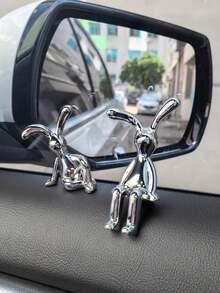 2pcs Car Decoration Cute Rabbit Interior Center Console Instrument Panel Screen Decoration Advanced High End Car Decoration Unisex - Rabbit - View 14