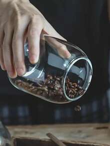 3pcs, 41oz/1200ml, 27oz/800ml, 17oz/500ml Glass Cups, Glass Storage Container With Spherical Cork Stopper, Reusable, Suitable For Storing Tea, Coffee, Flowers, Nuts, Candies, Etc., Essential For Kitchen Storage. - transparent - View 7