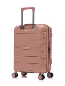 4PCS Carry-On Luggage Sets, Travel Suitcase With Wheels And TSA Custom Lock, PP Hardshell Suitcase, Expandable For More Capacity, Suitable As Gifts For Friends, Durable Luggage Sets For Outdoor Office Back To School College Travel Business Holiday Vacation - Hoa hồng vàng - Xem 7