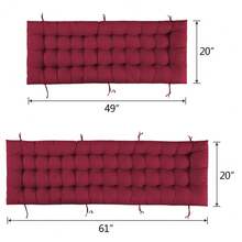 Lounge Chair Cushion Reclining Waterproof Camping Lounge Chair Cushion Pad Replacement Patio Chaise Lounge Cushion - Màu Đỏ Sâu - Xem 2