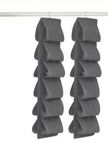 12 个口袋悬挂式鞋子收纳袋、多层衣柜鞋架、门上悬挂式收纳袋 - 彩色 - 查看 15