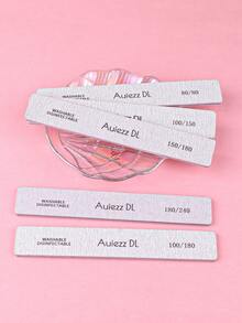 3Pcs/5Pcs/10Pcs Diamond Nail Files, Durable Double-Sided Manicure Files, Rectangular Nail Care Tools - Light Grey - View 8