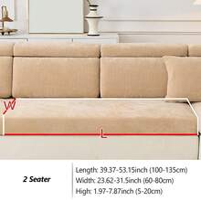 1PC Chenille Skin-Friendly Pet-Friendly Sofa Cover - Stretchable Machine Washable Slipcover For 1/2/3/4-Seater L-Shaped Sectionals, All-Season Non-Slip Multi-Purpose Protector - Multicolor - View 28