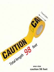 Decoraciones de Halloween, Cinta de precaución de 3 pulgadas x 90 pies, decoraciones de fiesta de Halloween para interiores para casas embrujadas, fiestas, puertas, áreas de peligro (3 piezas)