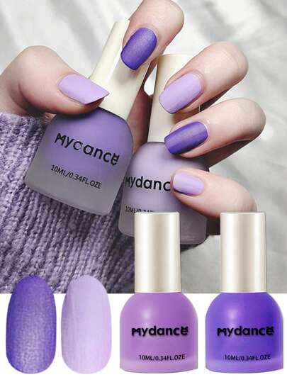 高级哑光指甲油——多种颜色可选，两瓶装，速干，不留痕迹，不剥落，哑光丝绒效果，适合美甲DIY、沙龙美甲、礼品美甲
