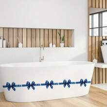 Autocolante de perete DIY - Autocolante cu funde roșii și albastre, Decor de perete autoadeziv, Autocolante pentru uși, Autocolante pentru frigider, Autocolante pentru ferestre, Material vinil, Ușor de aplicat și îndepărtat, Adeziv durabil, Acoperire fără efort a petelor, Transformare cu cost redus, Margini de lungă durată, Non-onded, Decor estetic pentru casă