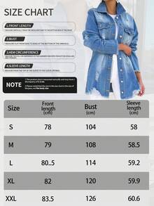 Women's Distressed Single-Breasted Casual Denim Jacket - Women's Spring Fashion Jacket