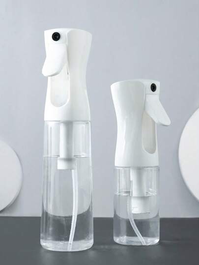 1pc 200ML High Pressure Continuous Automatic Spray Bottle, White Color, Fine Mist Sprayer, Suitable For Bathroom, Bedroom, Kitchen, Vanity, Salon, Hair Care Products & Accessories, Barber Shop, Beauty Travel Essential, Multi-Purpose Spray Bottle, Refillable Bottle