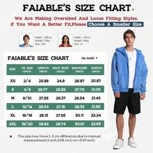 Faiable Mens Womens Double Zip Up Hoodie Oversized Acid Wash Hoodies Heavyweight Fleece Cotton Zipper Hoodie Vintage - màu đen - Xem 6