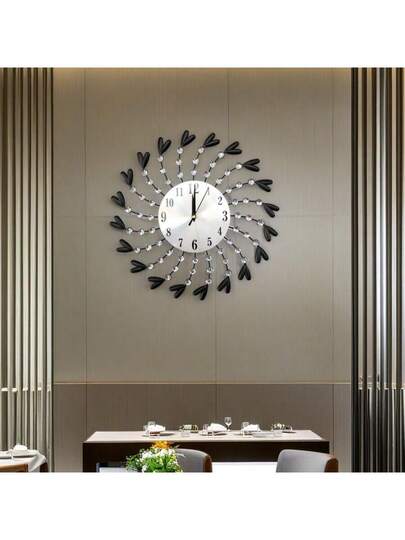 1pc 14.96 Inch Moderne Metal Wand Klok Living Room, Kitchen, Dining Bedroom, Office Non Ticking Easy To Read Silently,Home ,Room Birthday Graduation Bedroom Dormitory Back School view 10