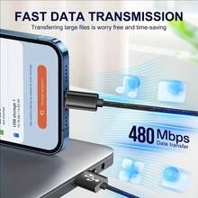 三条装 USB Type-C 快速充电数据线，长度分别为 3.3 英尺/6.6 英尺/9.9 英尺，USB A 转 USB-C 高速充电线，兼容 Galaxy S24、S23、S22、S21、S20 Ultra、S20+、Note 20、Note 10、Note 10、Note 9 Plus、Note 12、Note 11、Note 252、Note 10 ...1、Note 12、Note 11、Note 12、Note 11、Note 152 等安卓智能手机，以及 OnePlus、Pixel 6、Pixel 5、Pixel 4、Pixel 4a、Pixel 3a XL、Vivo、Oppo、Redmi 等手机。 - (黑色+藍色+紫色) - 查看 3