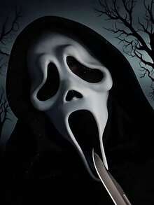 1 pieza Máscara de fantasma gritando de alta calidad y de primera clase, máscara de látex natural de la serie de fantasmas gritando, máscara de calavera aterradora de látex natural, máscara de cabeza completa de terror, máscara de utilería de disfraz de terror para fiestas y carnavales, decoración de grito del Día de los Muertos