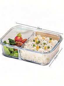 1 pieza Recipiente de conservación fresca - Tazón de vidrio borosilicato de alta calidad - Apto para microondas y horno - Recipiente de almuerzo con cierre - Recipiente de almuerzo de vidrio - Apto para calentamiento en microondas - Recipiente de almuerzo especial sellado y dividido para estudiantes y trabajadores de oficina - Multicolor - Ver 10