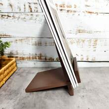 1 pieza Soporte de almacenamiento de discos de vinilo "Now Playing", estante de madera para exhibición de álbumes de vinilo, accesorios "Now Spinning" de madera para tocadiscos, estante de almacenamiento de madera para accesorios de tocadiscos para decoración del dormitorio y la sala de estar para amantes del vinilo