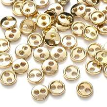 100Pcs 4 Colors Mini Metal Buttons 3mm(1/8inch) 2 Hole Round Metal Round Buttons DIY For Doll Clothes Bag Deoration Sewing Craft - Multicolor - View 14
