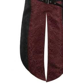 Chaleco sin mangas con cuello de solapa y diseño de parches de colores contrastantes para hombre