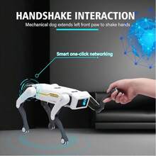 升级版特技机器狗 - App控制,AI语音激活,18种技能(功夫、舞蹈、游泳),USB充电,无线遥控,完美的节日礼物和奖品,节日礼物机器人 | 时尚未来设计 | 高科技产品,智能机器狗玩具,无线App控制,超长遥控距离82英尺 - AI智慧機器狗 - 查看 12