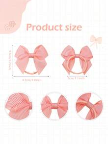20/40/60pcs Mini Bow Hair Ties For Baby Girls - Soft Comfortable Matte Color Series Hair Ties Cute Fashionable Hair Accessories For Daily Wear - Multicolor - View 7