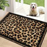 [Retro Leopard] 1pc Retro Leopard Print Style Hotel Welcome Long |   Fashionable & Simple Living Room, Anti-Slip Entrance Hall Pad, Easy-To-Clean Outdoor Rug, Flannel Material, Washable, Rectangular Shape, Elegant Home Decor |   Durable Floor Covering, Rugs Living Room