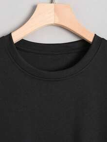 fashion new men's breathable short sleeve T-shirt summer high-quality round neck  printed sports top" + white Alien, children, retro, safety, education. Suitable for sports and daily casual wear.' - Negro - Ver 3