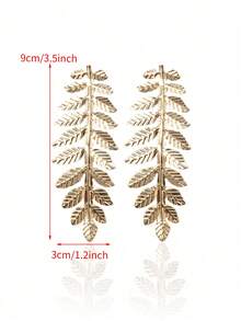 金属叶子发夹，多功能叶子刘海夹，森系发饰爪夹发夹发卡，学习用品 - 金色 - 查看 15