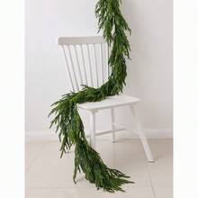 1pc Norfolk Pine Garland - Realistic Artificial Pine Straw Evergreen Garlands For Christmas Decor, Seasonal Wreath, Holiday, Indoor Outdoor Home Decor, Thanksgiving, Harvest, Fireplace, Patio Fence, Front Door, Window Hanging Christmas Decorations Room Decor Winter Christmas Decorations Home Christmas Gifts Christmas Decor - Green - View 2
