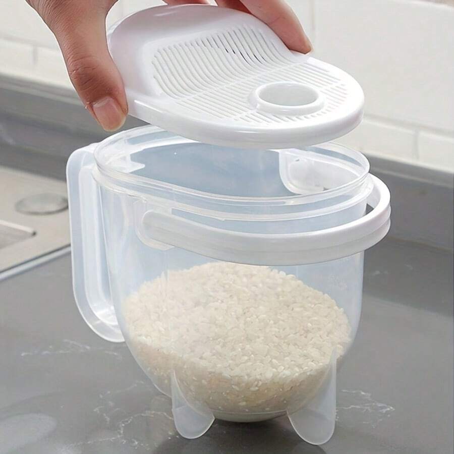 1个自动洗米器,谷物清洁过滤网,米筛过滤篮,厨房小工具 - 彩色 - 查看 1