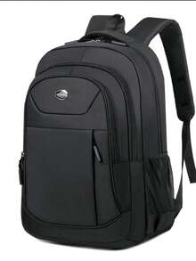 Mochila de gran capacidad, mochila de viaje de trabajo, para hombres, mochila escolar de gran capacidad, bolso para hombres, mochila de escuela secundaria, mochila escolar - Negro 62515-1 - Ver 1