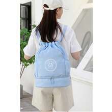 MOCHILA DEPORTIVA UNISEX, BOLSA DE VIAJE IMPERMEBLE MULTIFUNCIONAL - Neblina azul - Ver 3