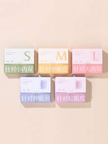 Amortals 300片装双眼皮贴，月牙形，28*3毫米，适合大单眼皮，放大双眼，配有辅助工具，隐形便捷，自然双眼皮贴，仿生纹理，贴合肌肤，哑光无痕，轻薄防水防汗，持久耐用，提拉下垂眼皮，强力粘性，不留残胶。价格实惠，适合作为圣诞礼物、化妆品、化妆工具等。 - 無色 - 查看 10