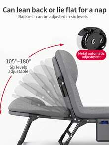 Outdoor Portable Large Folding Bed Suitable For Indoor, Outdoor And Camping - Grey - View 3