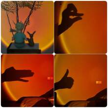 16 Colors RGB Sunset Projection Lamp | Remote Control Stage Projection Light, USB Powered | Smart Dimming & Color Adjustment | Romantic Sunset Desktop Lamp | LED Ambient Lighting For Party, Wedding, Photography And Home Decor | Perfect Gift