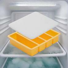 Elevate Your Drink Game With Silicone Ice Cube Tray For Big Blocks Of Fun - 黃色 - 查看 5