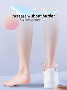 1 双男女通用隐形硅胶半码鞋垫，柔软底部舒适多层脚跟垫，适合矮个子 - 灰色 - 查看 3