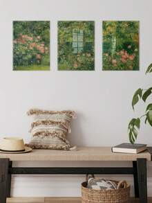 1 件/3 件宁静的静修墙饰，柔和色调帆布墙饰，雏菊春季艺术印刷品，浪漫花园海报印刷品，现代艺术品墙饰家居装饰，极简主义绘画海报，适用于客厅、卧室、家庭办公室、浴室、厨房，可选装框 - 多色 - 查看 19