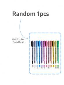 1/3/6/12pcs Metallic Pens - Gold, Silver And Copper Colors, Suitable For Crafts, Signing And Art Projects, Permanent Marker,Back To School