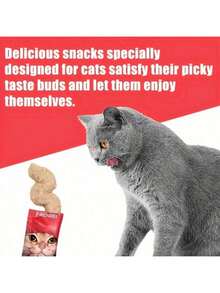 60pcs FANGEN Pet Snacks, Assorted Lickable & Squeezable Cat Treats, Chicken Egg Yolk/Salmon Krill/Tuna Mussels, 0.52 Oz Pouches, Health-Enhancing Cat Snack Variety Pack - 鮪魚貽貝 - 查看 7
