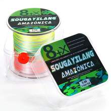 SOUGAYILANG 8股PE编织钓线，300米/328码，多色，耐用钓线。强韧耐用的8股编织钓线，300米/328码，拉力15-120磅，迷彩图案，耐用聚乙烯材质，适用于主线和海水垂钓。 - 彩色 - 查看 12